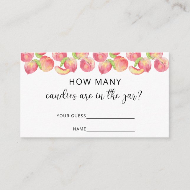 Carte D'accompagnement Aquarelle pêche combien de bonbons sont dans le po (Devant)
