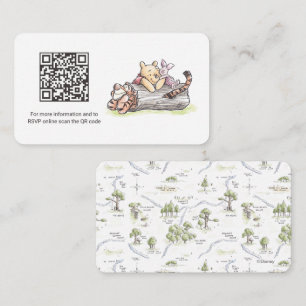 Carte D'accompagnement Aquarelle Pooh & Pals Baby shower Cadeau Registre