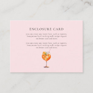Carte D'accompagnement Aquarelle Rose Amour Coup de Foudre au Spritz Show