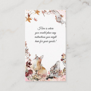 Carte D'accompagnement Aquarelle rose des bois