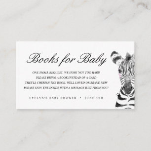 Carte D'accompagnement Aquarelle Safari Animaux Livres pour bébé