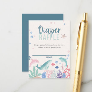 Carte D'accompagnement Aquarelle sous le Baby shower de jauge de couches 