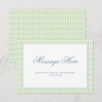 Aquarelle vert et blanc En vichy Mariage