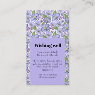 Carte D'accompagnement Aquarelle Violettes Violettes & Motif Floral