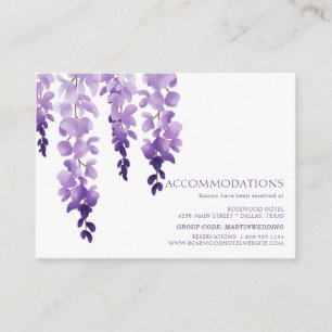 Carte D'accompagnement Aquarelle Wisteria Hébergement hôtelier