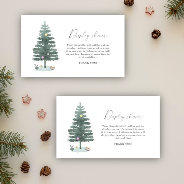 Carte D'accompagnement Arbre de Noël - douche d'affichage (Créateur téléchargé)