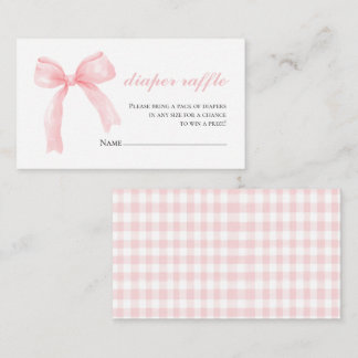 Carte D'accompagnement Arc rose en vichy baby shower préppant Déchets Raf