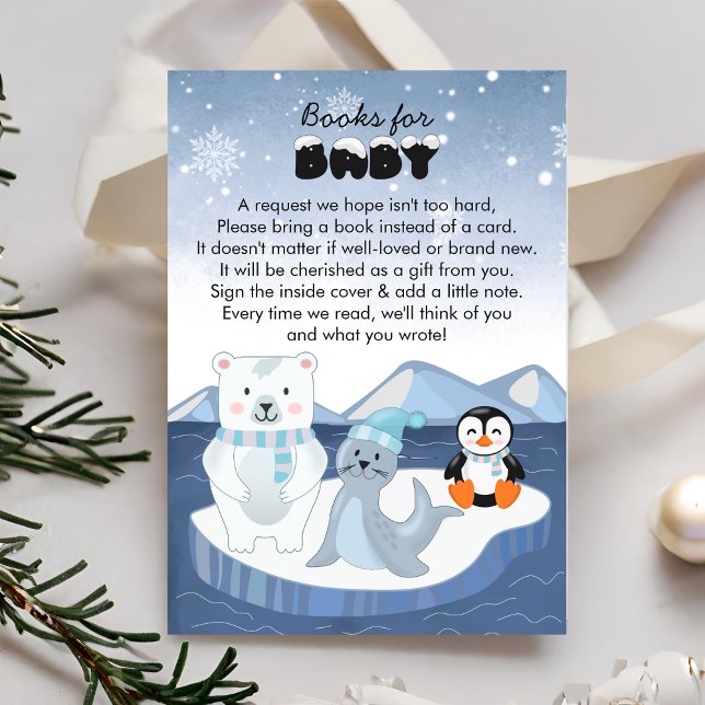 Carte D'accompagnement Arctic Animals Winter Wonderland Livres Pour Bébé (Créateur téléchargé)