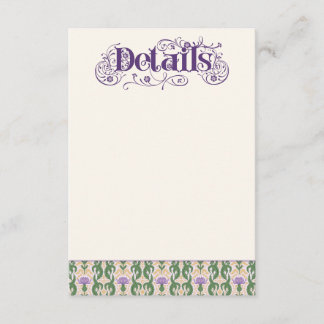 Carte D'accompagnement Art Nouveau Élégant Chardon Jaune Clair