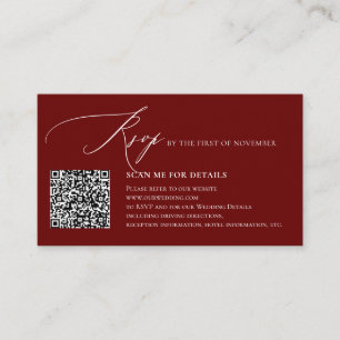 Carte D'accompagnement ArtsApp QR Code élégant RSVP Luxe Calligraphy