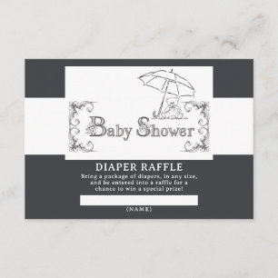 Carte D'accompagnement Artsy Baby shower Déchets Raffle