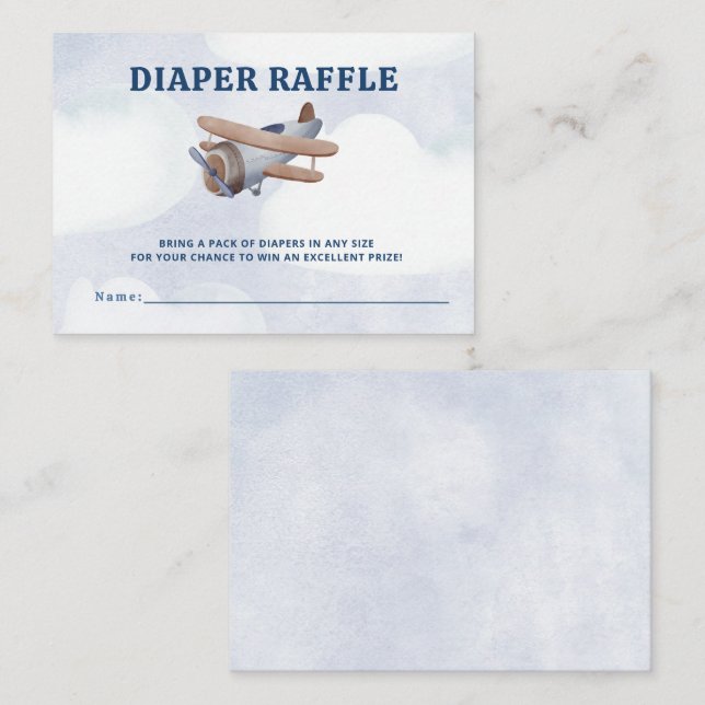 Carte D'accompagnement Atterrissage Bientôt Baby shower avion Déchets Raf (Devant / Derrière)