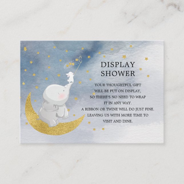 Carte D'accompagnement Attraper Une Étoile Bunny Elephant Cadeau Affichag (Devant)