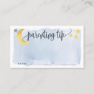 Carte D'accompagnement Au-dessus de la lune, Bleu Conseils Parenting Jar 