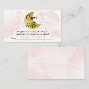 Carte D'accompagnement Au-Dessus De La Lune   Filles Baby shower Déchets 