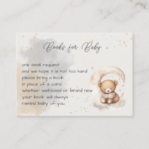 Carte D'accompagnement Au-dessus de la lune Teddy Bear Shower Endoor Card