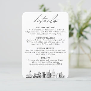 Carte D'accompagnement Austin Mariage Petits détails verticaux