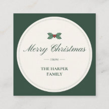 Autocollant de cadeau de famille "Joyeux Noël de" 