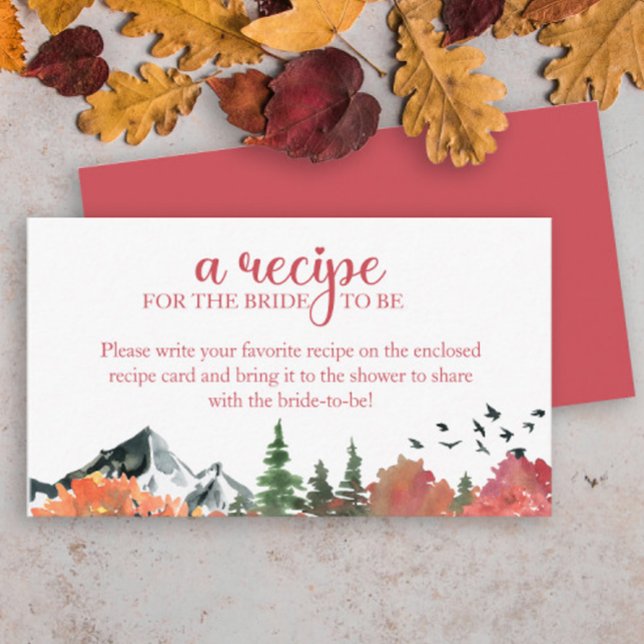 Carte D'accompagnement Automne automne Mountain Forest Recette pour la ma (Créateur téléchargé)