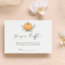 Automne Citrouille Vert Baby shower de calmar 