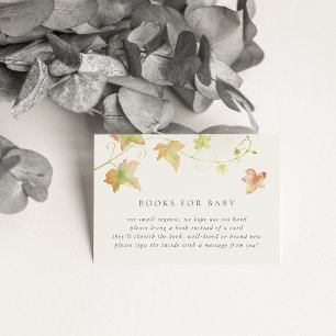 Carte D'accompagnement Automne Feuilles Automne Baby shower Demande de ré