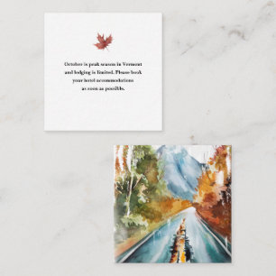 Carte D'accompagnement Automne Mountain Mariage Hôtel Hébergement