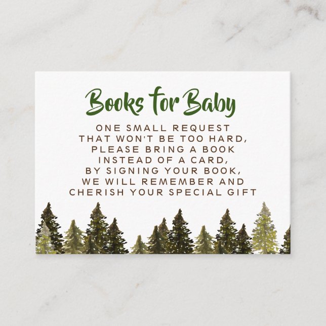 Carte D'accompagnement Automne Woodland Rustic Books for Baby (Devant)