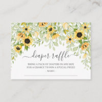 Autumn Yellow Sunflower Baby shower Déchets Raffe