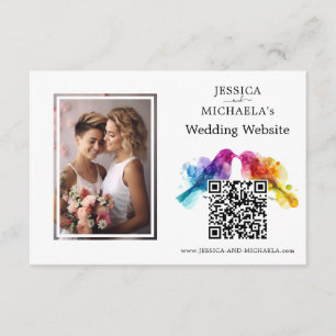 Carte D'accompagnement Avec la photo LGBTQ+ site Rainbow Lovebirds