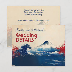 Carte D'accompagnement Avec le code QR Harmonie japonaise avec Fuji