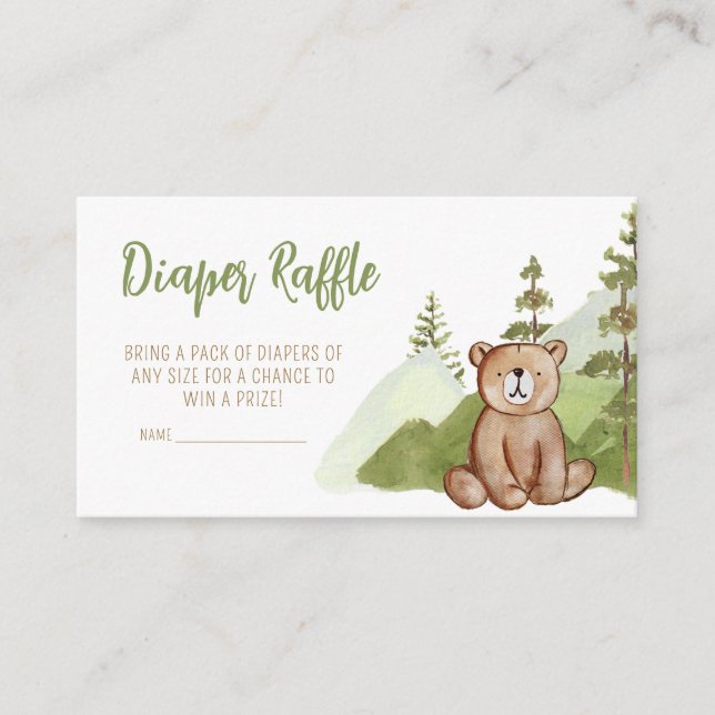 Carte D'accompagnement Aventure Commencer Woodland Baby shower Déchets Ra (Devant)