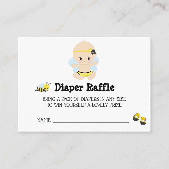 Carte D'accompagnement *~* Baby Bee Baby GIRL Plaid Déchets Raffle (Devant)
