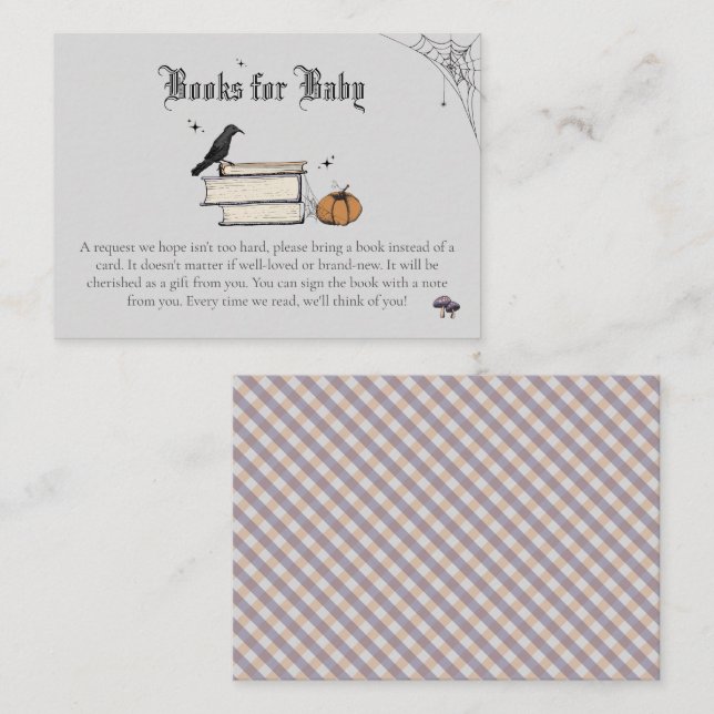 Carte D'accompagnement Baby est en train de brasser des livres pour Baby  (Devant / Derrière)