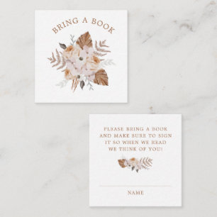 Carte D'accompagnement Baby In Bloom Dark Terracotta Boho Apportez un liv