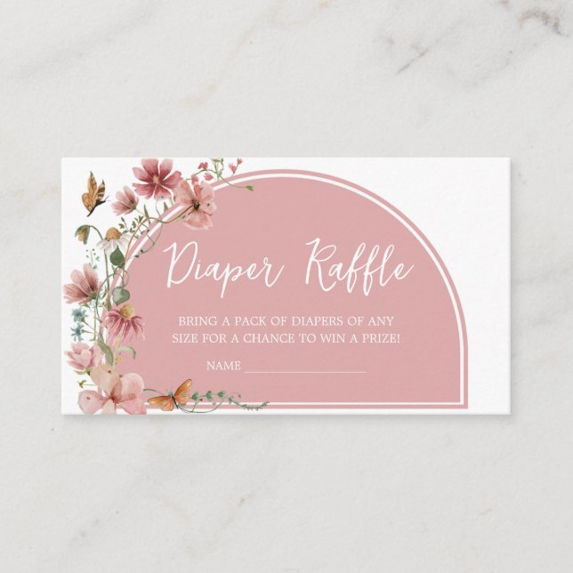Carte D'accompagnement Baby in Bloom Fleur sauvage Baby shower Déchets Ra (Devant)