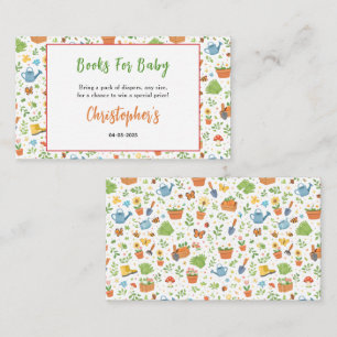 Carte D'accompagnement Baby in Bloom Garden Baby Shower Fleurs Mignonne
