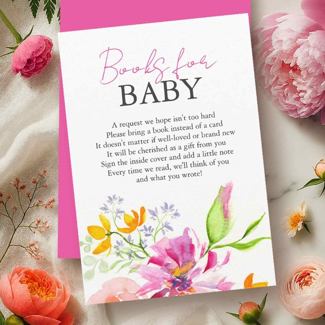 Carte D'accompagnement Baby in Bloom Livres pour bébé (baby in bloom enclosure cards books for baby with watercolor florals.)