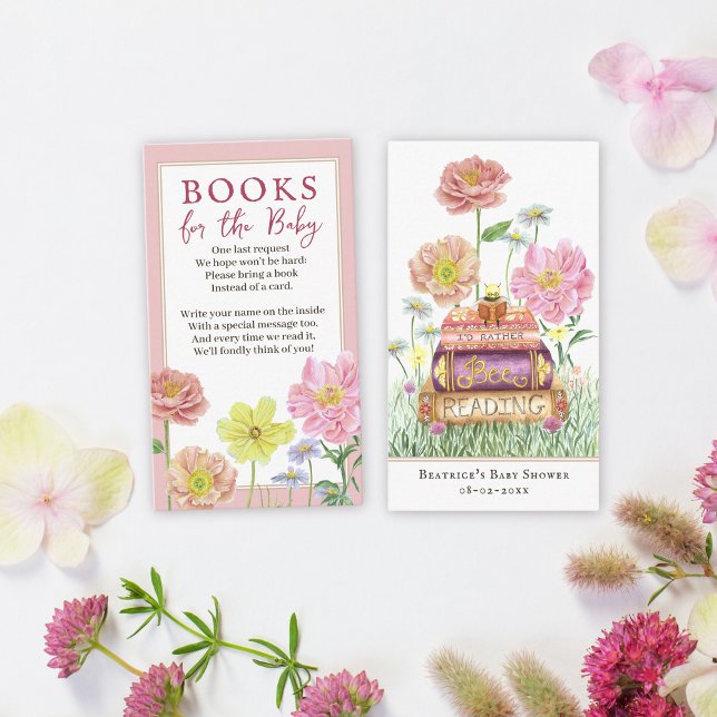 Carte D'accompagnement Baby in Bloom Livres pour Signet Baby shower (Créateur téléchargé)