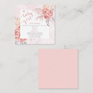 Carte D'accompagnement Baby in Bloom Pampas Grass Rose Roses Demande de r