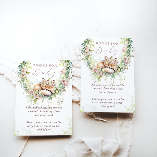 Carte D'accompagnement Baby in Bloom Woodland Floral Baby showers Livres (Créateur téléchargé)