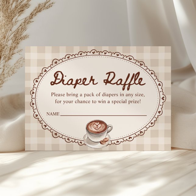 Carte D'accompagnement Baby is Brewing Coffee Baby Shower Diaper Raffle (Créateur téléchargé)