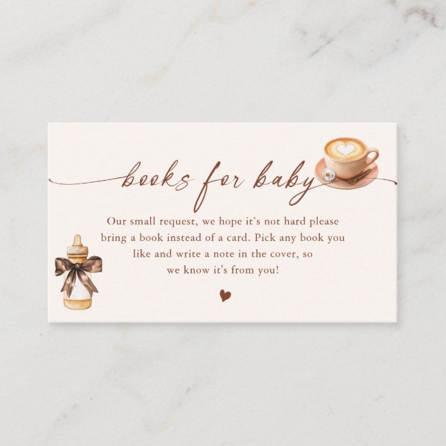 Carte D'accompagnement Baby Is Brewing Coffee Books For Baby (Devant)