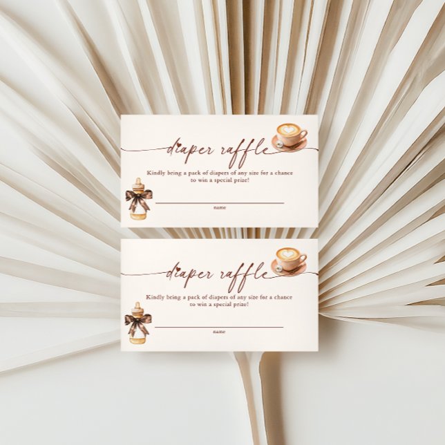 Carte D'accompagnement Baby Is Brewing Coffee Diaper Raffle Card (Créateur téléchargé)