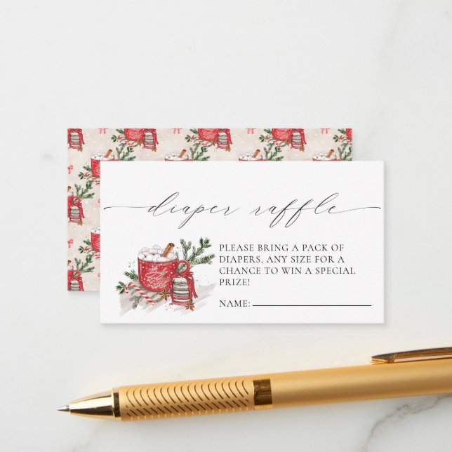 Carte D'accompagnement Baby It's Cold Outside Baby shower Enclôture Card (Devant/Arrière en situation)