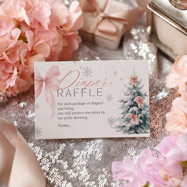 Carte D'accompagnement Baby it's cold outside Winter Diaper Raffle Shower (Baby it's cold outside Winter Diaper Raffle Shower Enclosure Card)