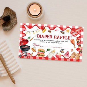 Carte D'accompagnement Baby Q Baby Shower BBQ Tirage de Couches
