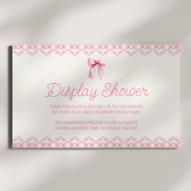 Carte D'accompagnement Baby shower à coquette rose avec douche (Créateur téléchargé)