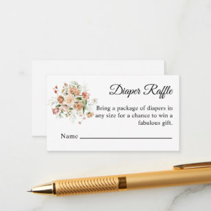 Carte D'accompagnement Baby shower à gaufre à bouquet rose pâle