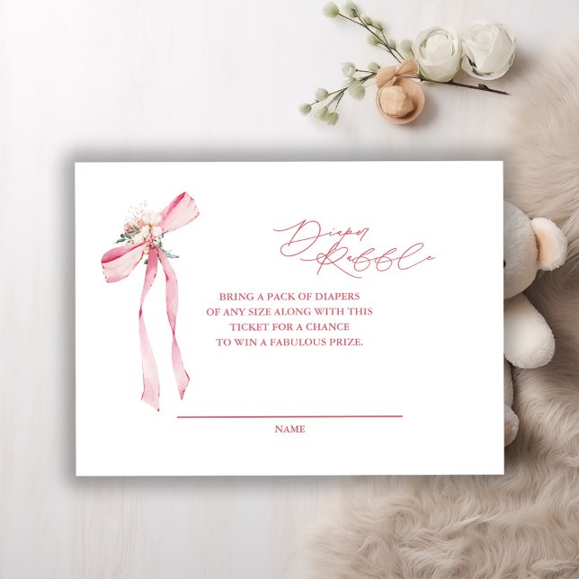 Carte D'accompagnement Baby shower à gaufre floral à bec rose pâle (Créateur téléchargé)