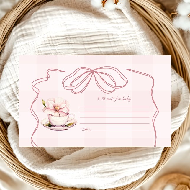Carte D'accompagnement Baby shower à thé rose pour bébé (Créateur téléchargé)